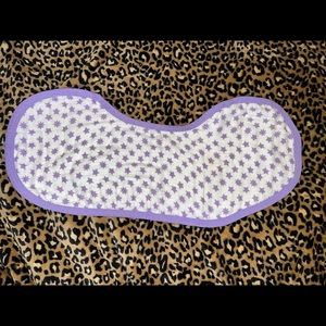 Purple star baby girl snap burpy bib